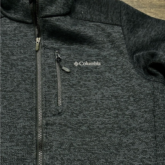 ⭐️EUC⭐️ Men’s Columbia Full Zip Sweater Jacket in Black Heather - Size Medium - Picture 3 of 11